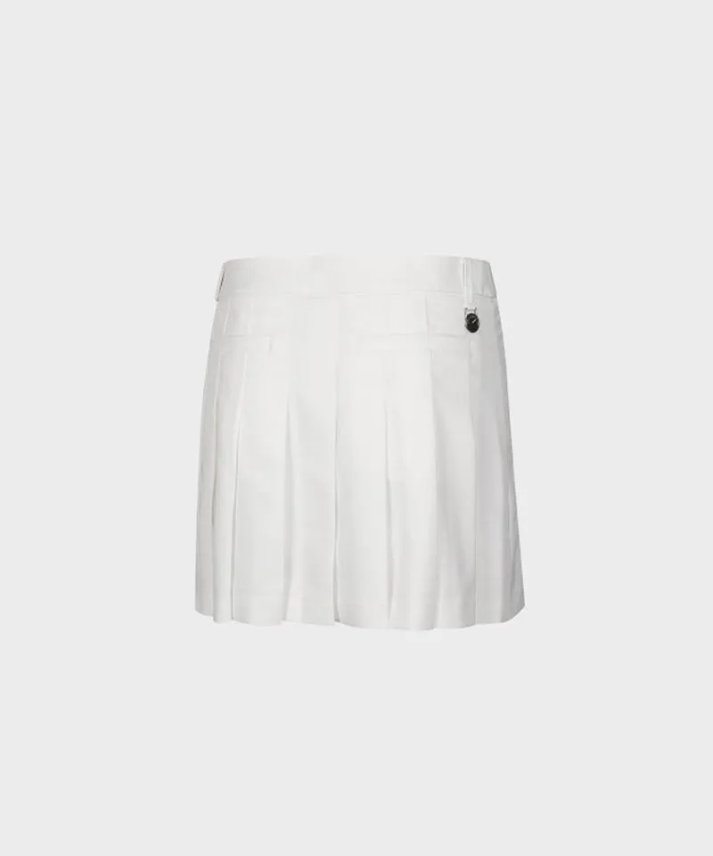 WideAngle: To Side Pleated Culotte L - Off-White