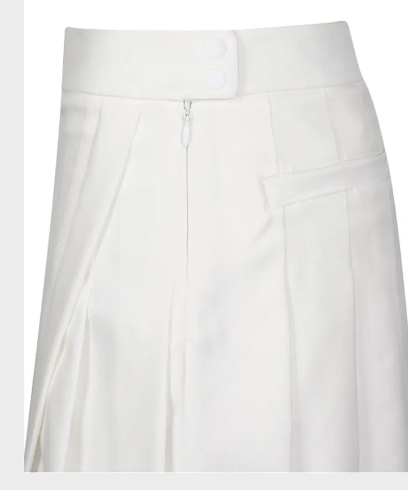 WideAngle: To Side Pleated Culotte L - Off-White