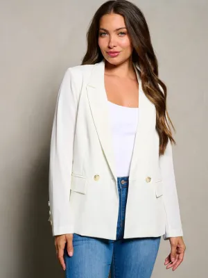 WOMEN'S LONG SLEEVE BUTTON CLOSURE BLAZER