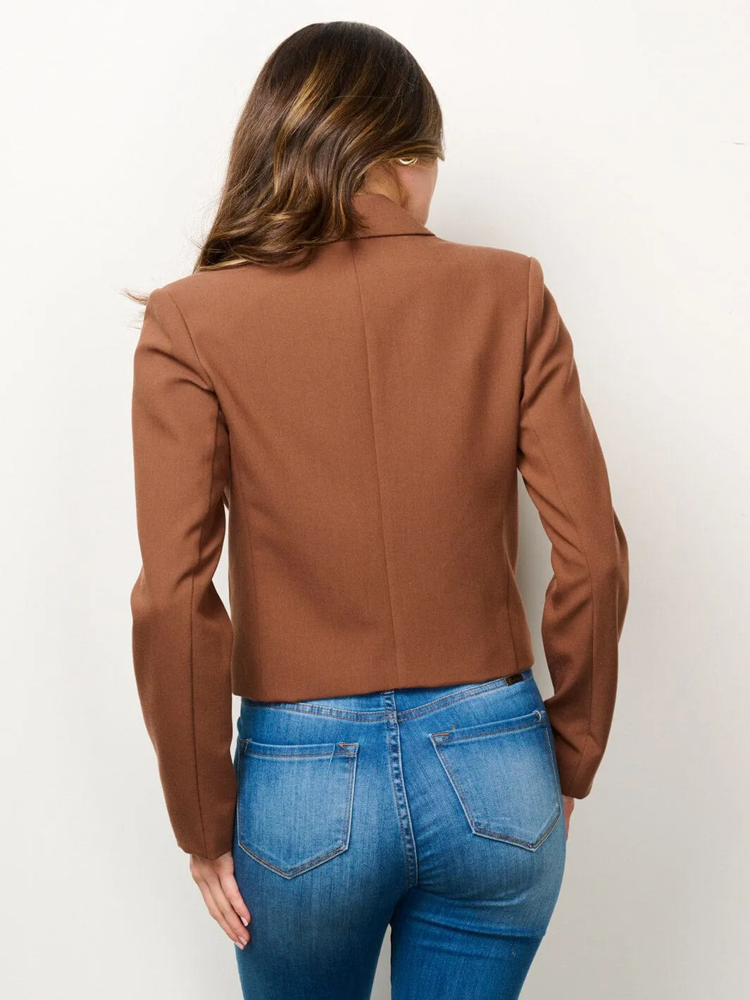 WOMEN'S LONG SLEEVE BUTTON CLOSURE BLAZER