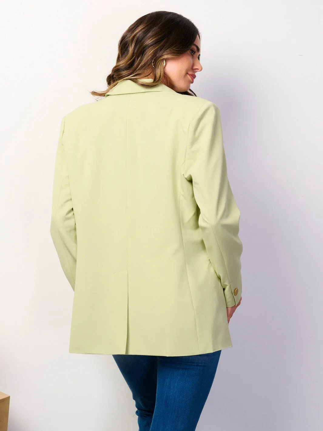 WOMEN'S LONG SLEEVE BUTTON CLOSURE BLAZER
