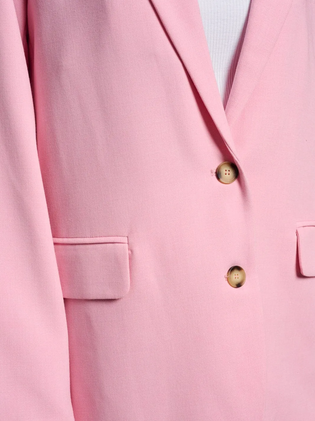 WOMEN'S LONG SLEEVE BUTTON CLOSURE POCKETS BLAZER