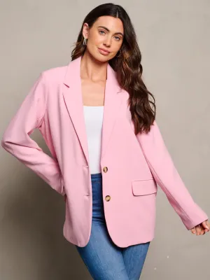 WOMEN'S LONG SLEEVE BUTTON CLOSURE POCKETS BLAZER