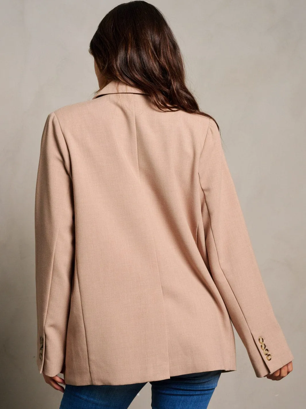 WOMEN'S LONG SLEEVE BUTTON CLOSURE POCKETS BLAZER