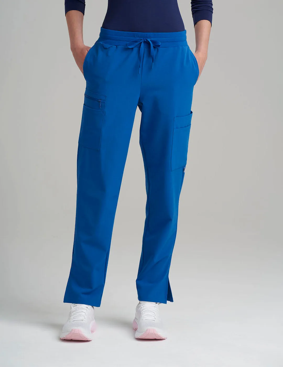 Womens Straight Leg Scrub Pants - Royal Blue
