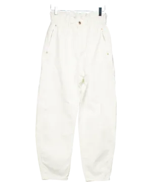 ZARA White High Waist Paperbag Jeans UK 6